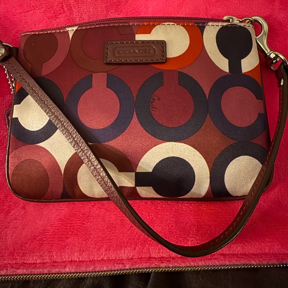 Coach Handbags - Coach Signature Circle Print Wristlet - Multi/Brown